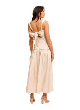 Bec & Bridge Minou Maxi Dress Beige Size 8 for rent on The Volte - image 3