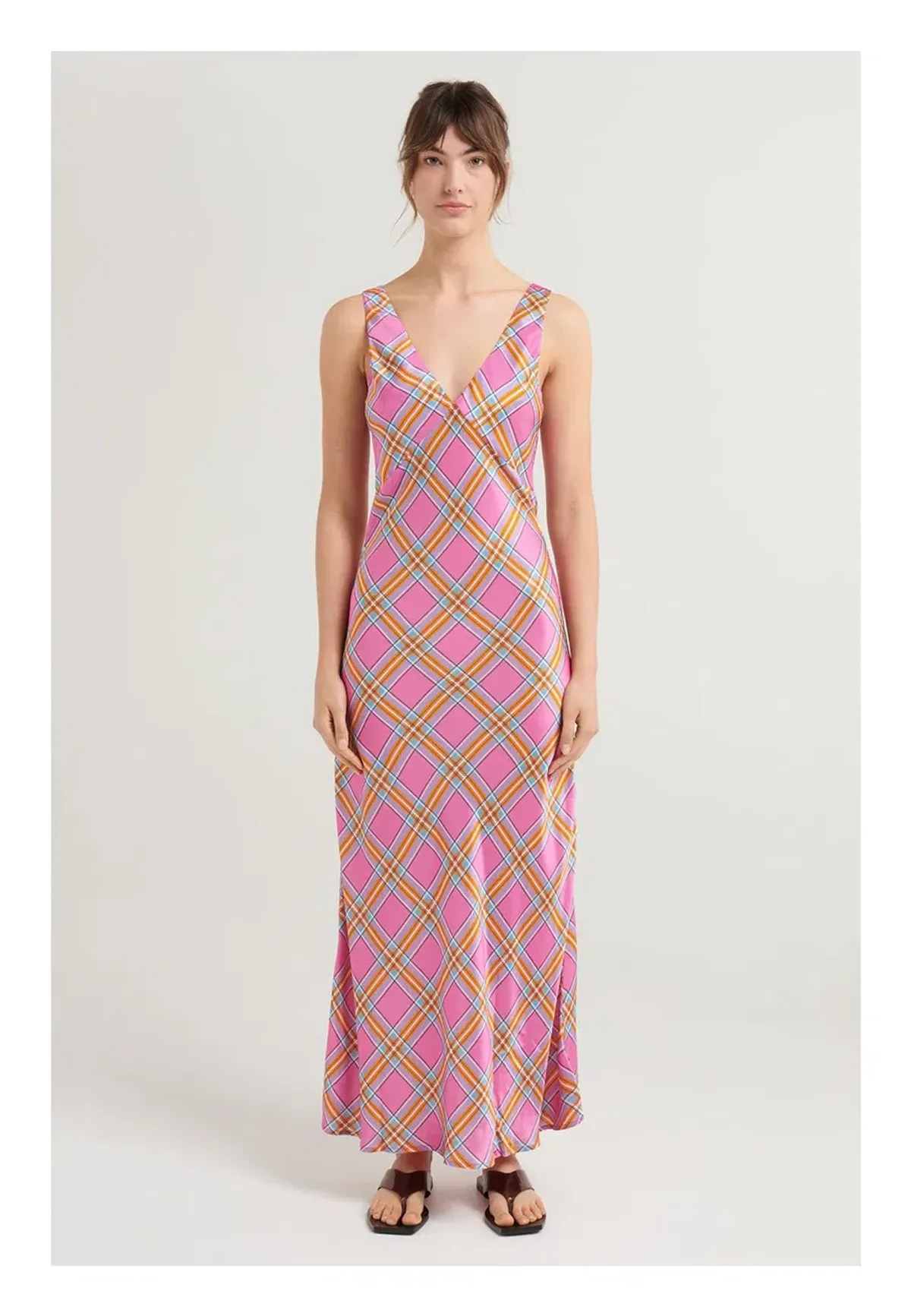 Steele Eadie Dress Pink Check Size 14 - Image 2