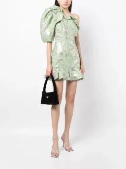 Alemais Mira One Shoulder Mini Dress Green Size 10 for rent on The Volte - image 1