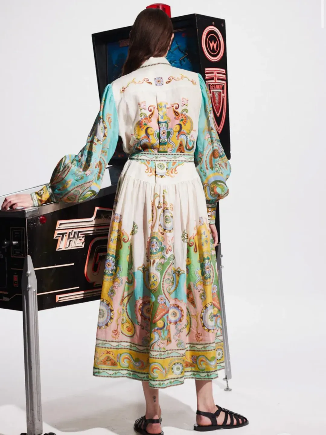 Alemais Pinball Shirtdress Print Size 12 for rent on The Volte - main image