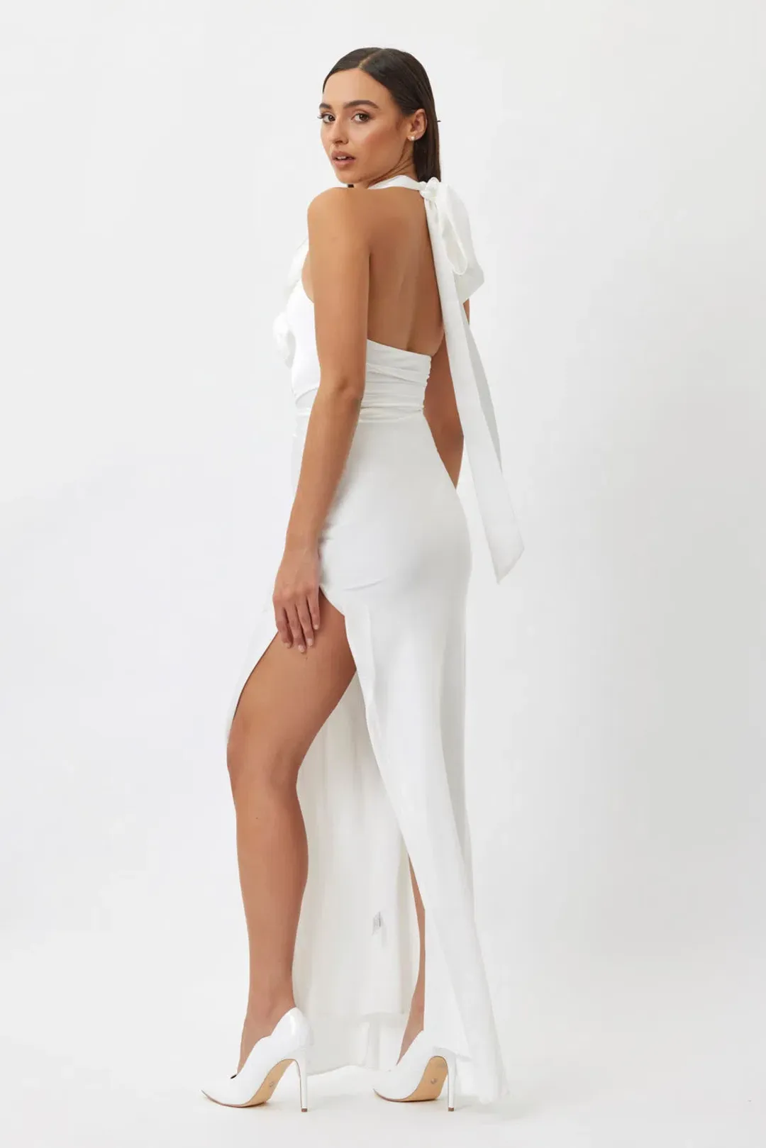Bianca & Bridgett Gigi Maxi Dress White Size 10 for rent on The Volte - main image