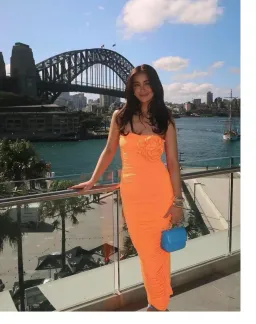 Bianca & Bridgett Tara Dress Orange Size 10 for rent on The Volte - image 4