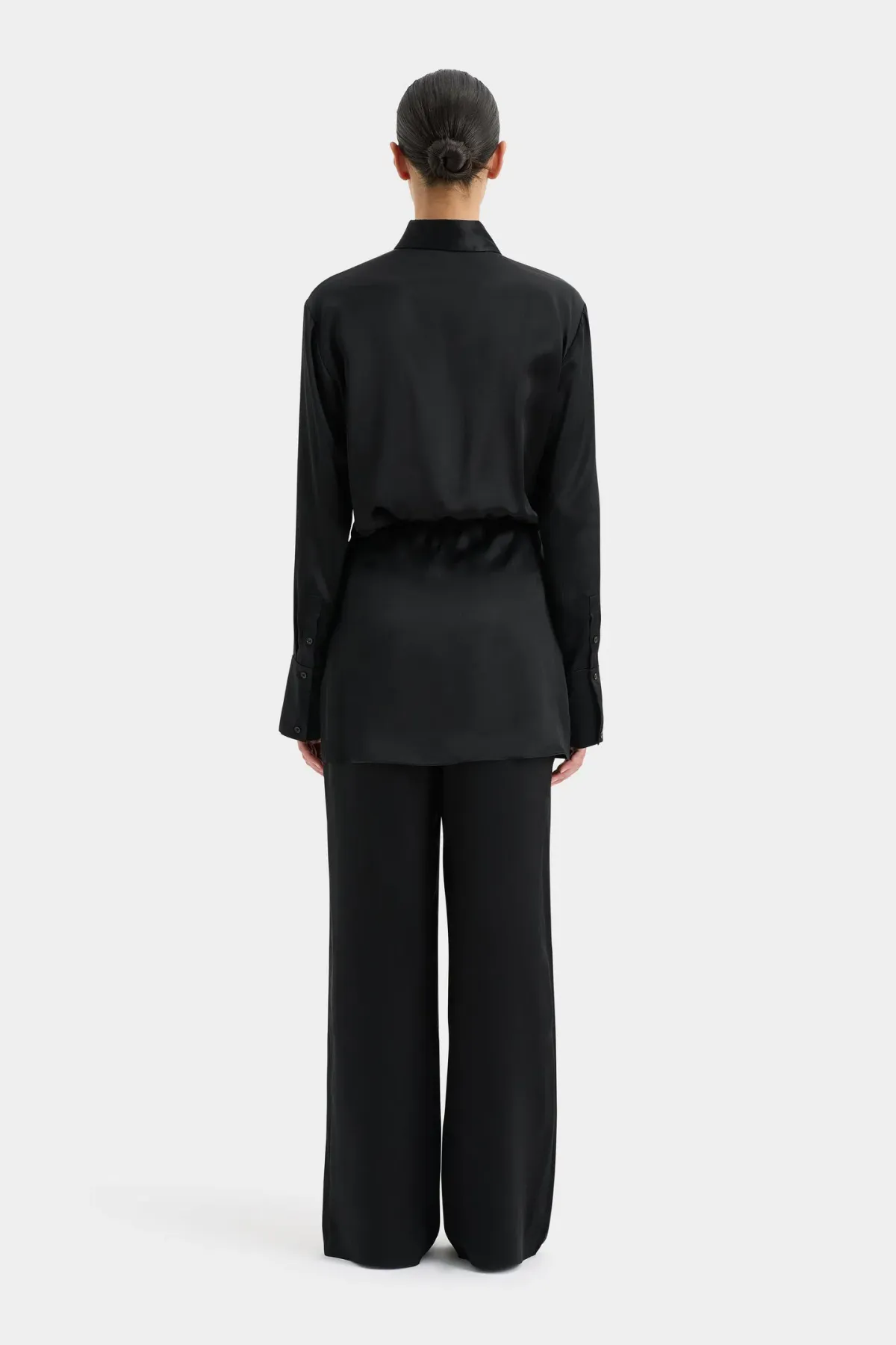 Sir the Label Sorrento Shirt Dress and Pant Set in Black Size AU 10 - Image 3