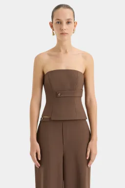 Sir The Label Bromley Bodice and Mini Skirt in Set Chocolate Size AU 10 for rent on The Volte - image 3