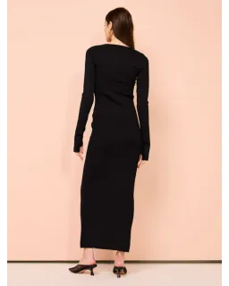 Sir the Label Helena Long Sleeve Midi Dress In Black Size 1 / AU 8 for rent on The Volte - image 3