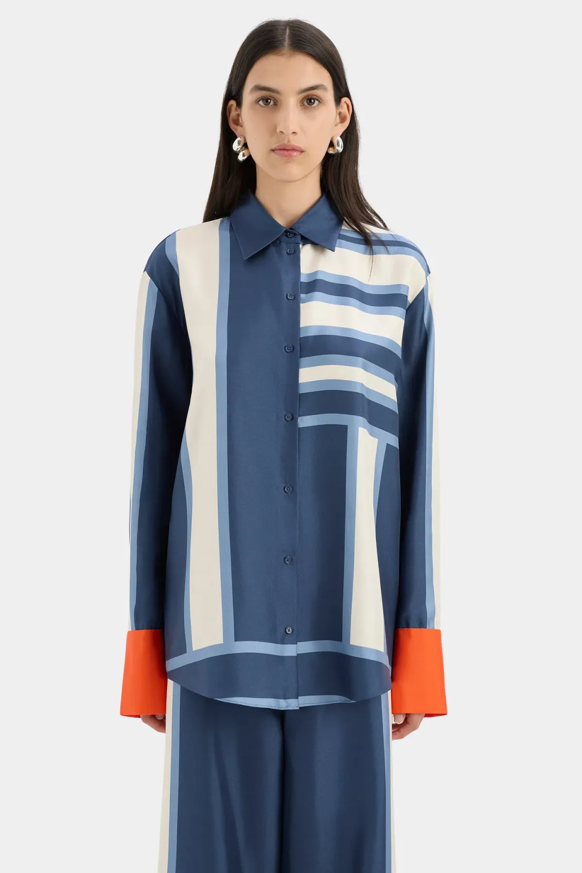 Sir The Label Dazed Shirt Size 0 / AU 6 and Belted Pant Size 2 / AU 10 in Studio Print - Image 2