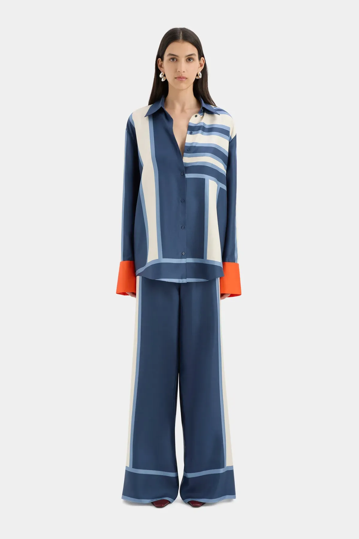 Sir The Label Dazed Shirt Size 0 / AU 6 and Belted Pant Size 2 / AU 10 in Studio Print - Image 1