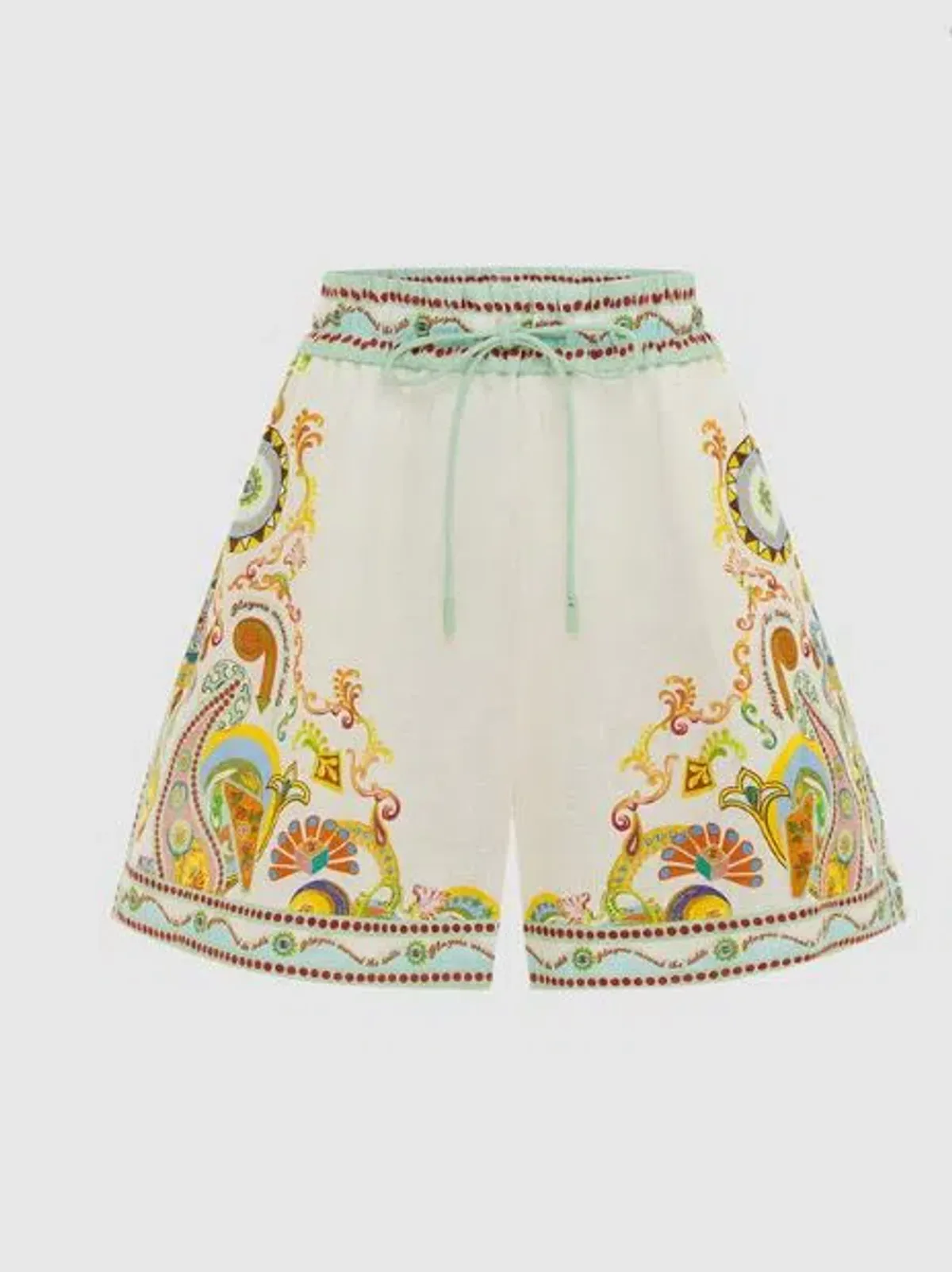 Pinball Linen Shirt and Short Set Multi Print Size 12 - Image 4