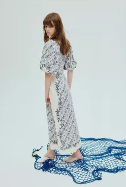 Alemais Airlie Midi Dress White/Blue Floral Size 10 for rent on The Volte - image 2