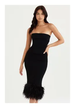 House of CB Fionula Midi Dress Black Size M/ Au 10 for rent on The Volte - image 1