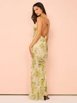Bec & Bridge Lylou Maxi Dress Green Print Size 10 for rent on The Volte - image 3