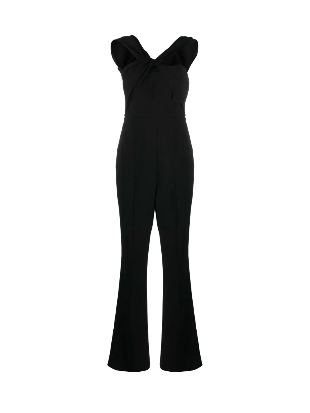 Roland Mouret Asymmetric Twist Stretch Cady Jumpsuit Size 8 for rent on The Volte - main image