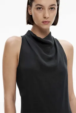 Witchery Cupro Cowl Neck Sleeveless Midi Dress Black Size 6 for rent on The Volte - image 2