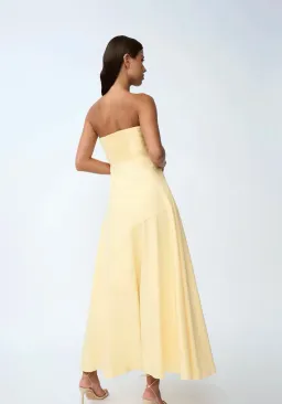 By Johnny Lemon Drop Strapless Dress Yellow Size 12 for rent on The Volte - image 2