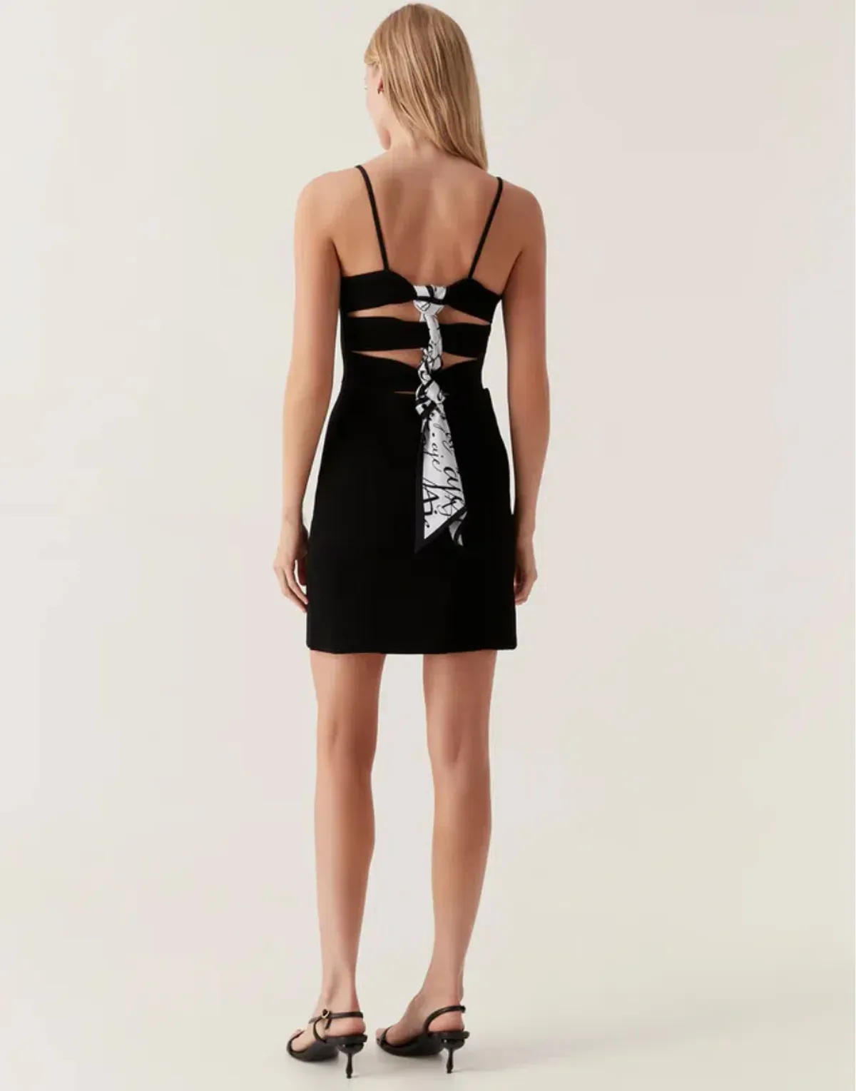 Aje Danica Tie Back Mini Dress Black Size 8 - Image 2
