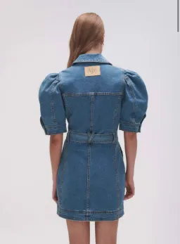 AJE Adriana Puff Sleeve Mini Dress 90's Wash Size 10 for rent on The Volte - image 2