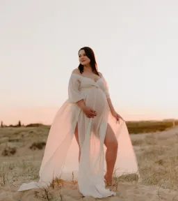 Co & Ry Illoura Gown Cream One Size for rent on The Volte - image 9