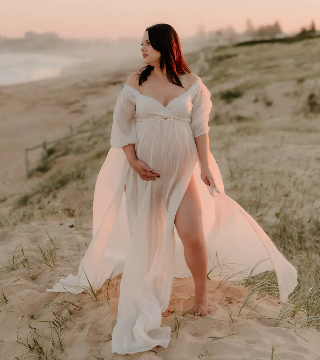 Co & Ry Illoura Gown Cream One Size for rent on The Volte - main image