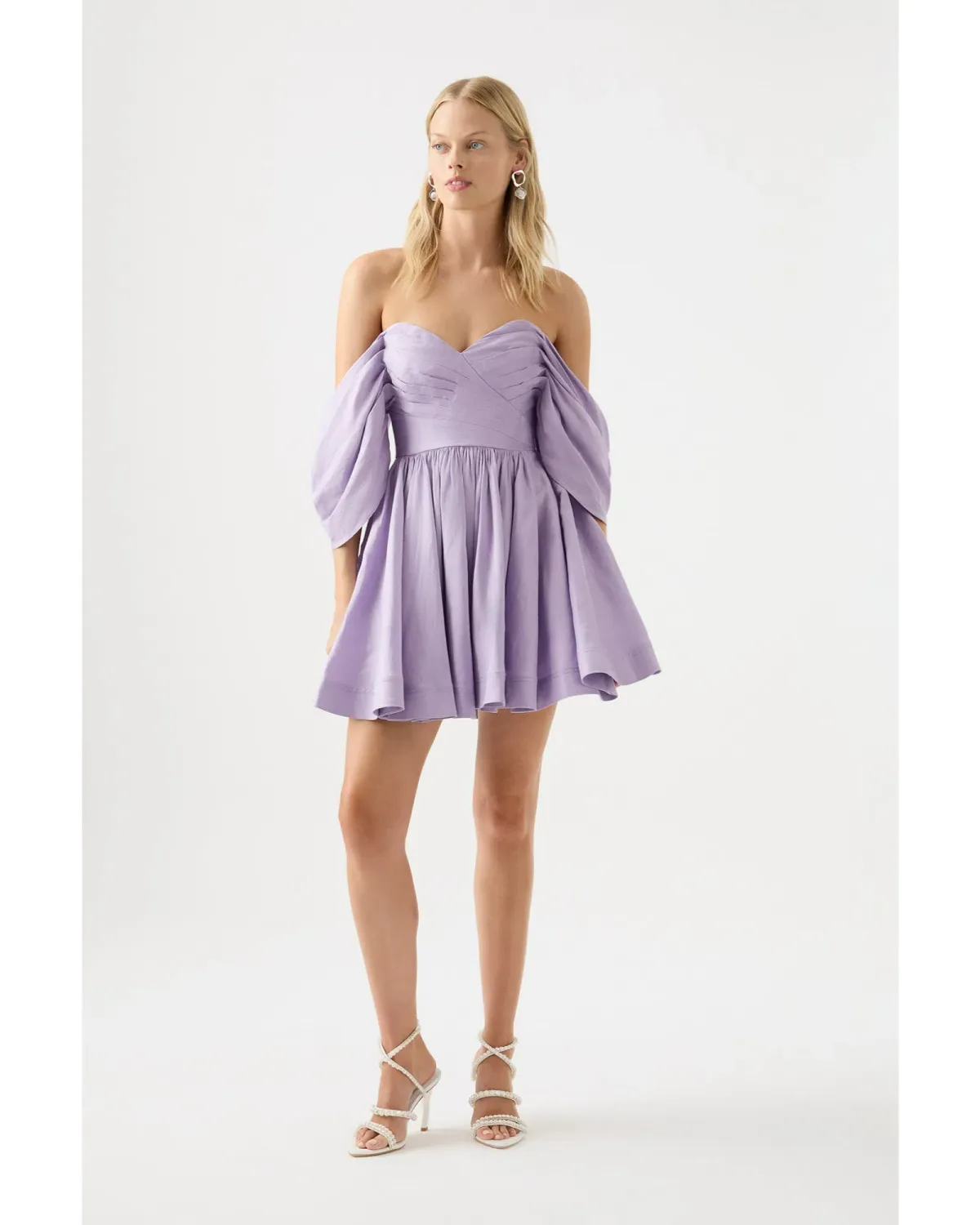 Aje Zorina Sweetheart Mini Dress in Lilac Size AU 8 - Image 1