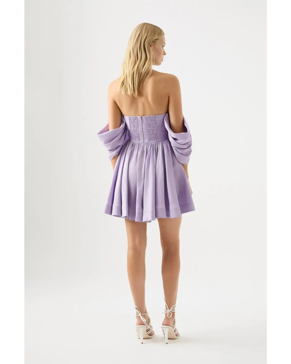 Aje Zorina Sweetheart Mini Dress in Lilac Size AU 8 - Image 4