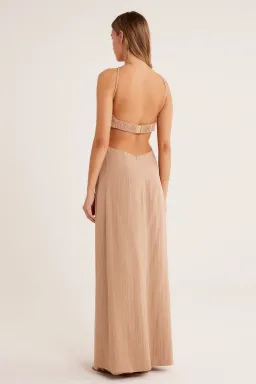 Rumer Playa Maxi Dress Nude Size 8 for rent on The Volte - image 3