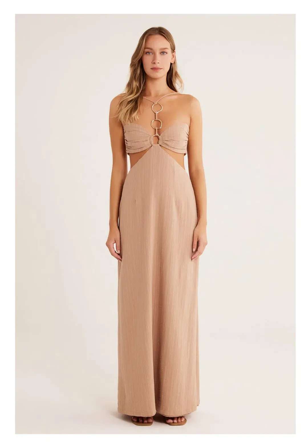 Rumer Playa Maxi Dress Nude Size 8 for rent on The Volte - main image