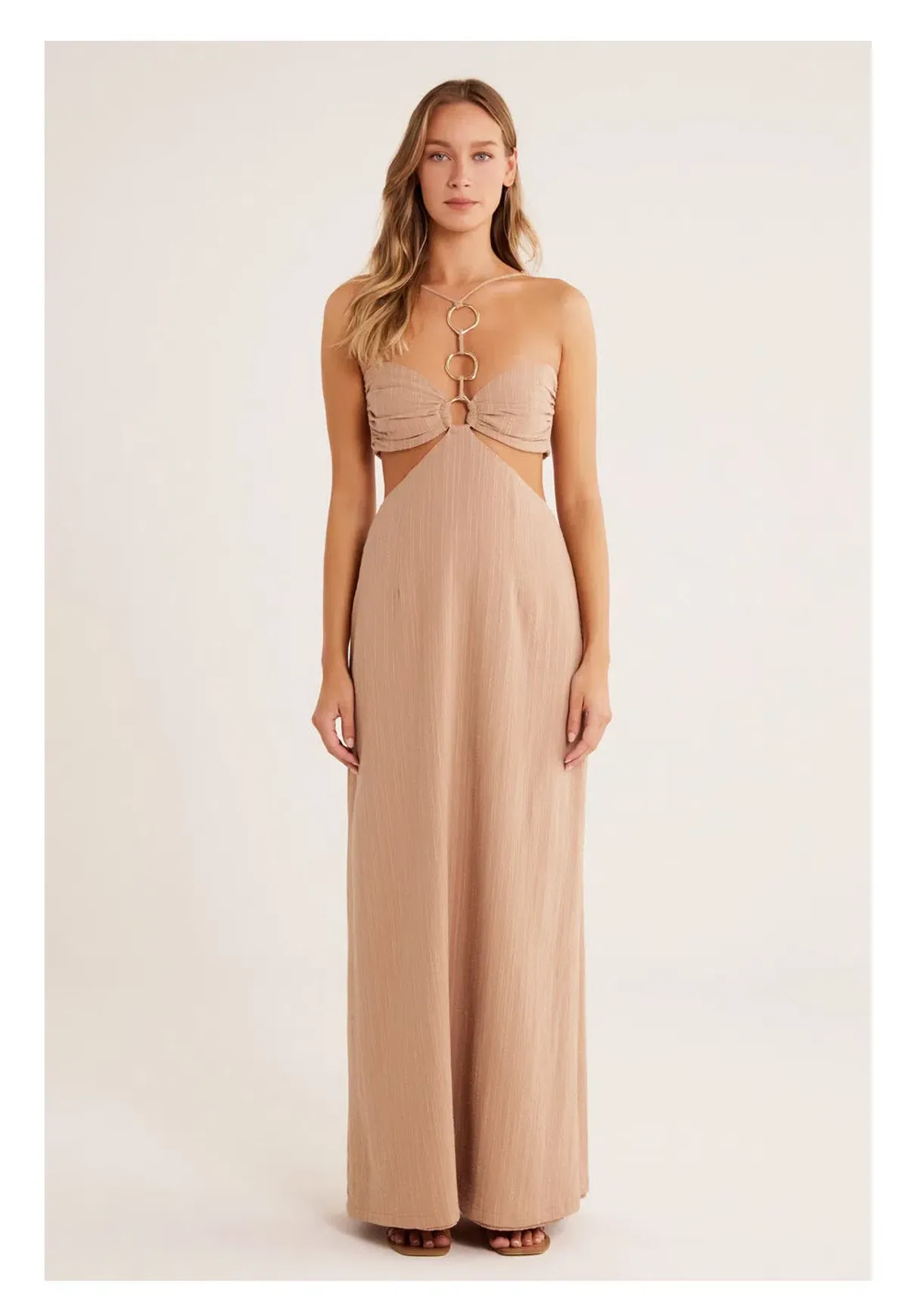 Rumer Playa Maxi Dress Nude Size 8 for rent on The Volte - main image