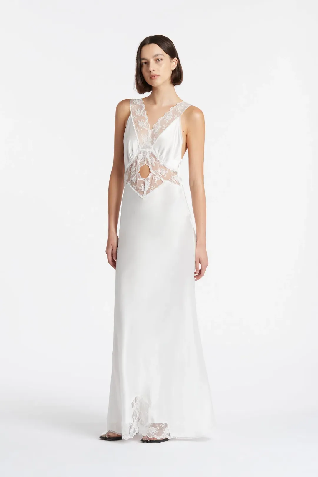 Sir the Label Aries Cut Out Dress Ivory Size 8 for rent on The Volte - main image