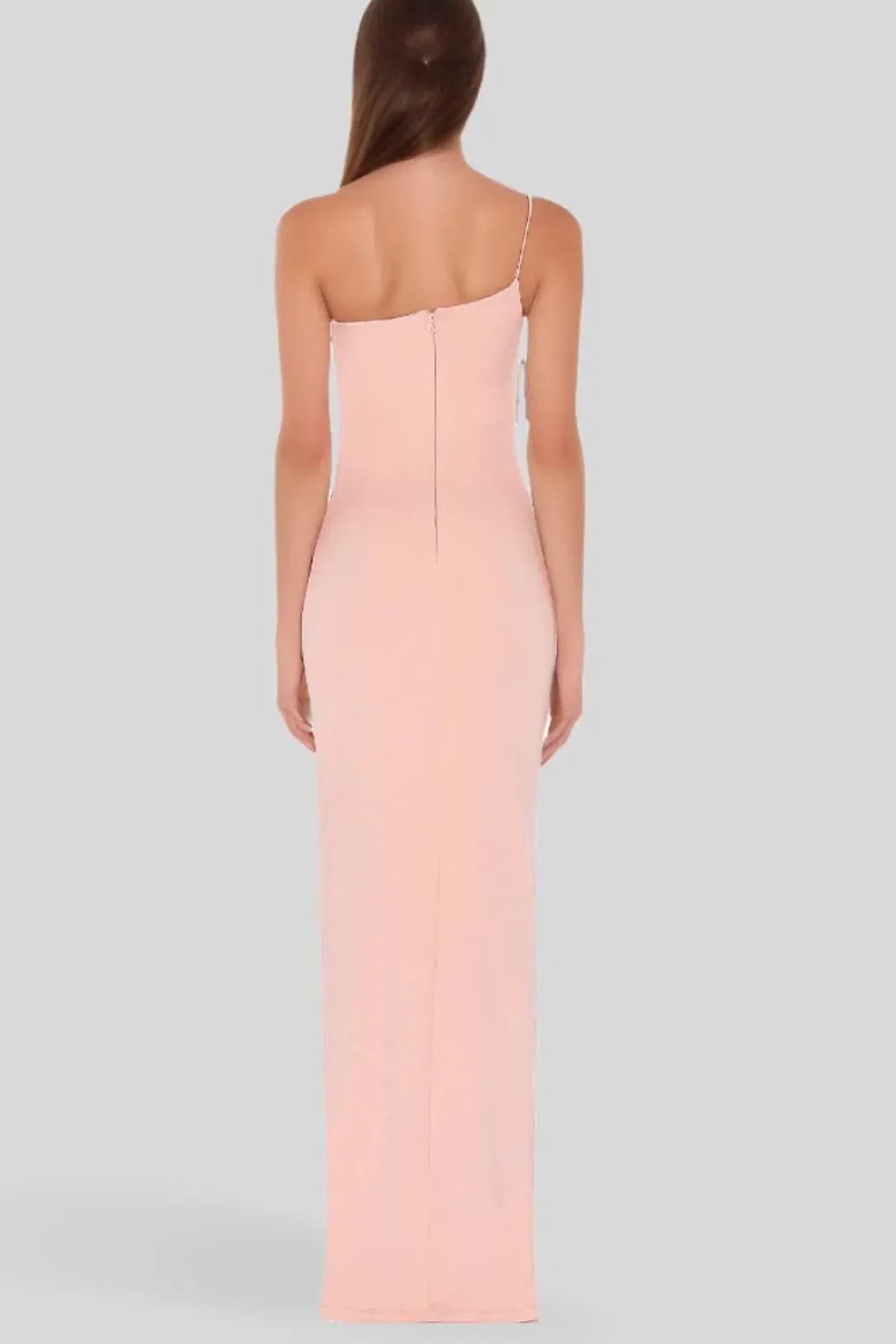 Nookie Lust One Shoulder Gown in Blush Pink Size 8 - Image 3