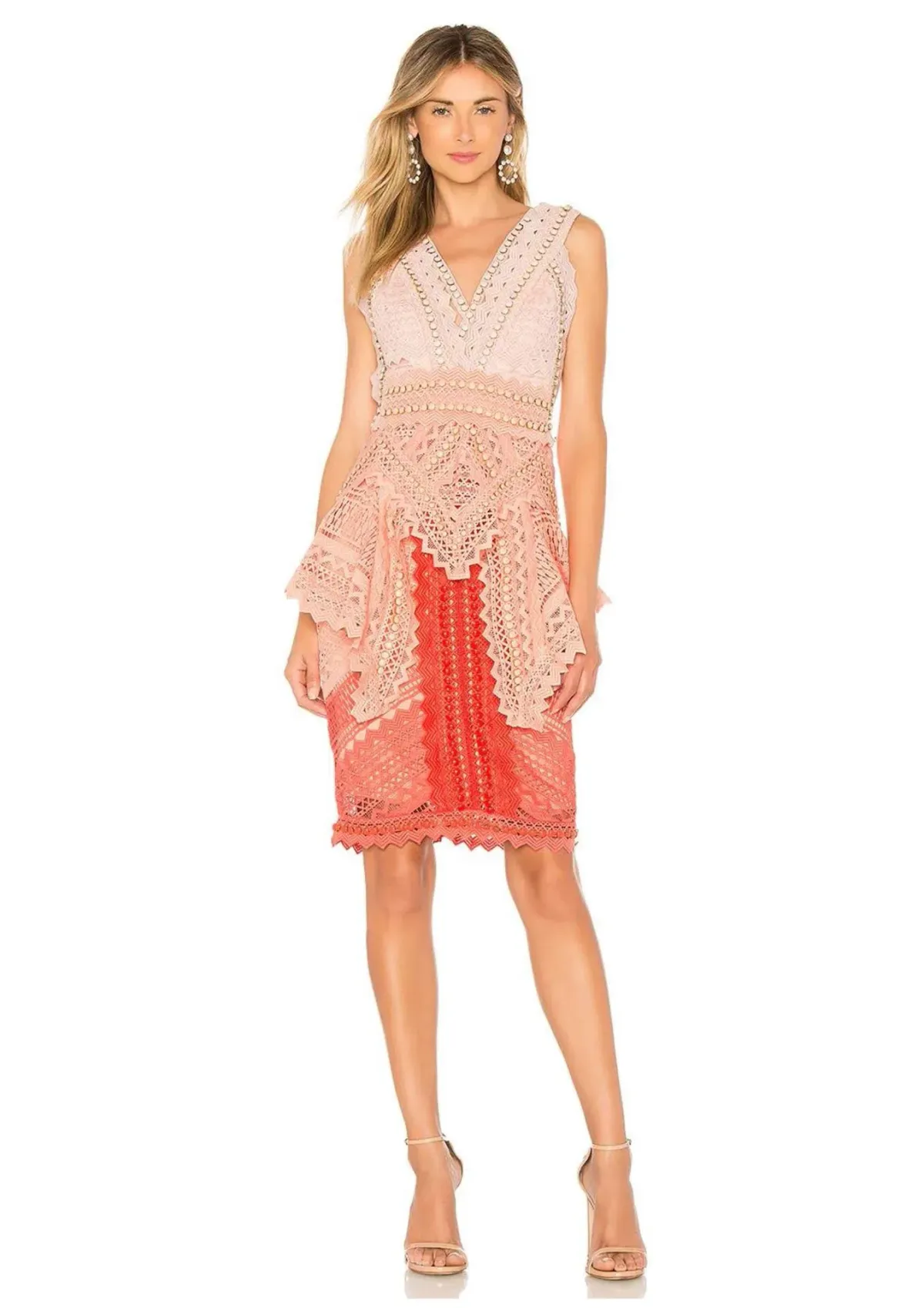 Thurley La Rambla Dress Red Ombre Size 8 (will fit a 10) - Image 1
