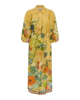 Alemais Cresida Shirtdress Yellow Floral Size AU 14 for rent on The Volte - image 5