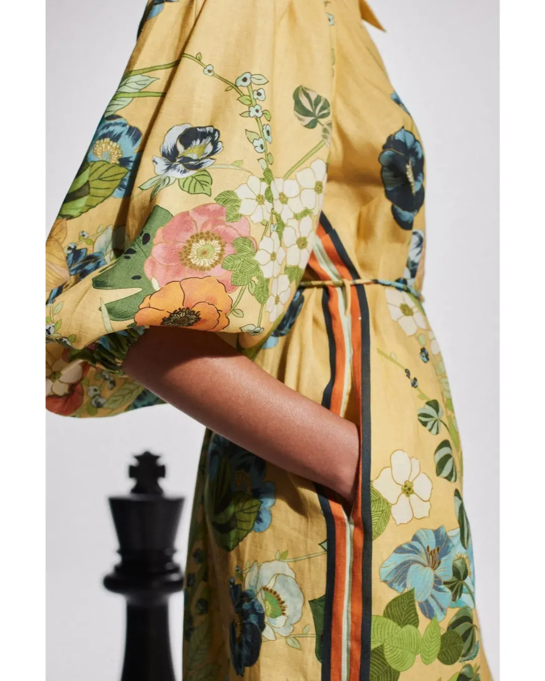 Alemais Cresida Shirtdress Yellow Floral Size AU 14 for rent on The Volte - main image