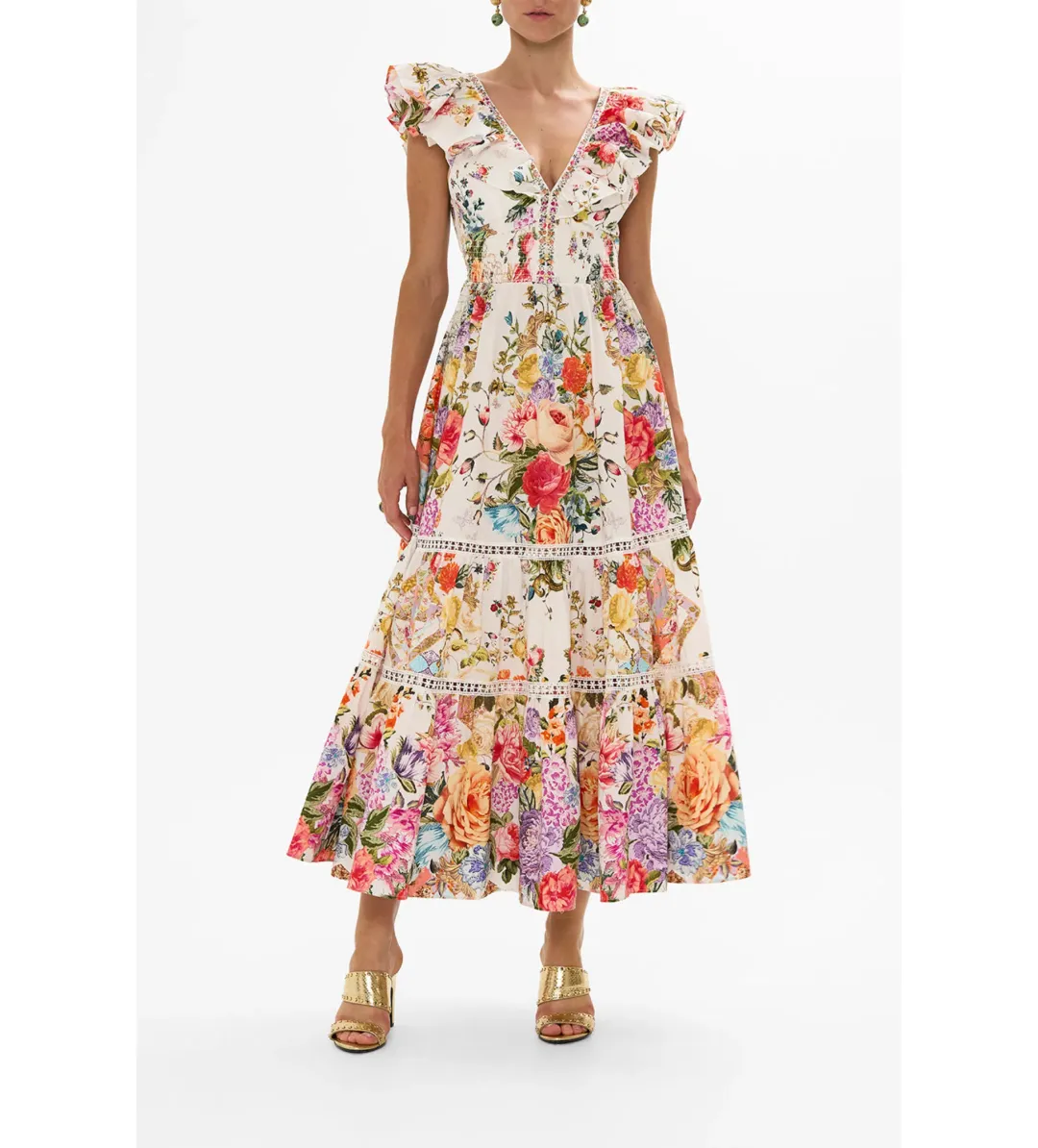 Camilla Sew Yesterday Maxi Dress Floral Size 8 for rent on The Volte - main image