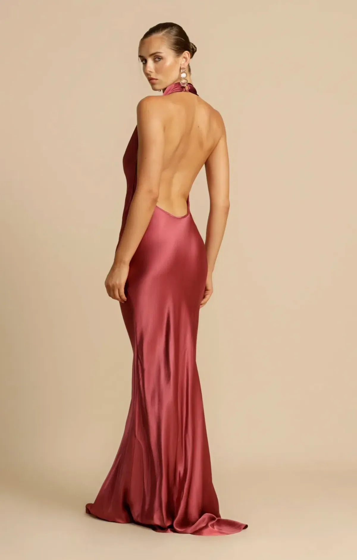 Arcina Ori Gaia Dress Burgundy Size XS Altered Shorter - Image 1