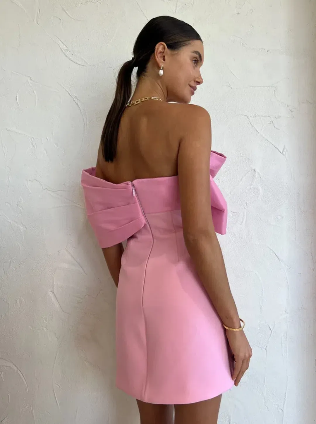 Rachel Gilbert Kace Mini Dress Pink Size 6 for rent on The Volte - main image