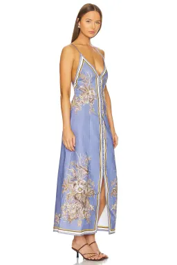 Zimmermann Ottie Slip Midi Dress Blue Floral Size OP for rent on The Volte - image 2