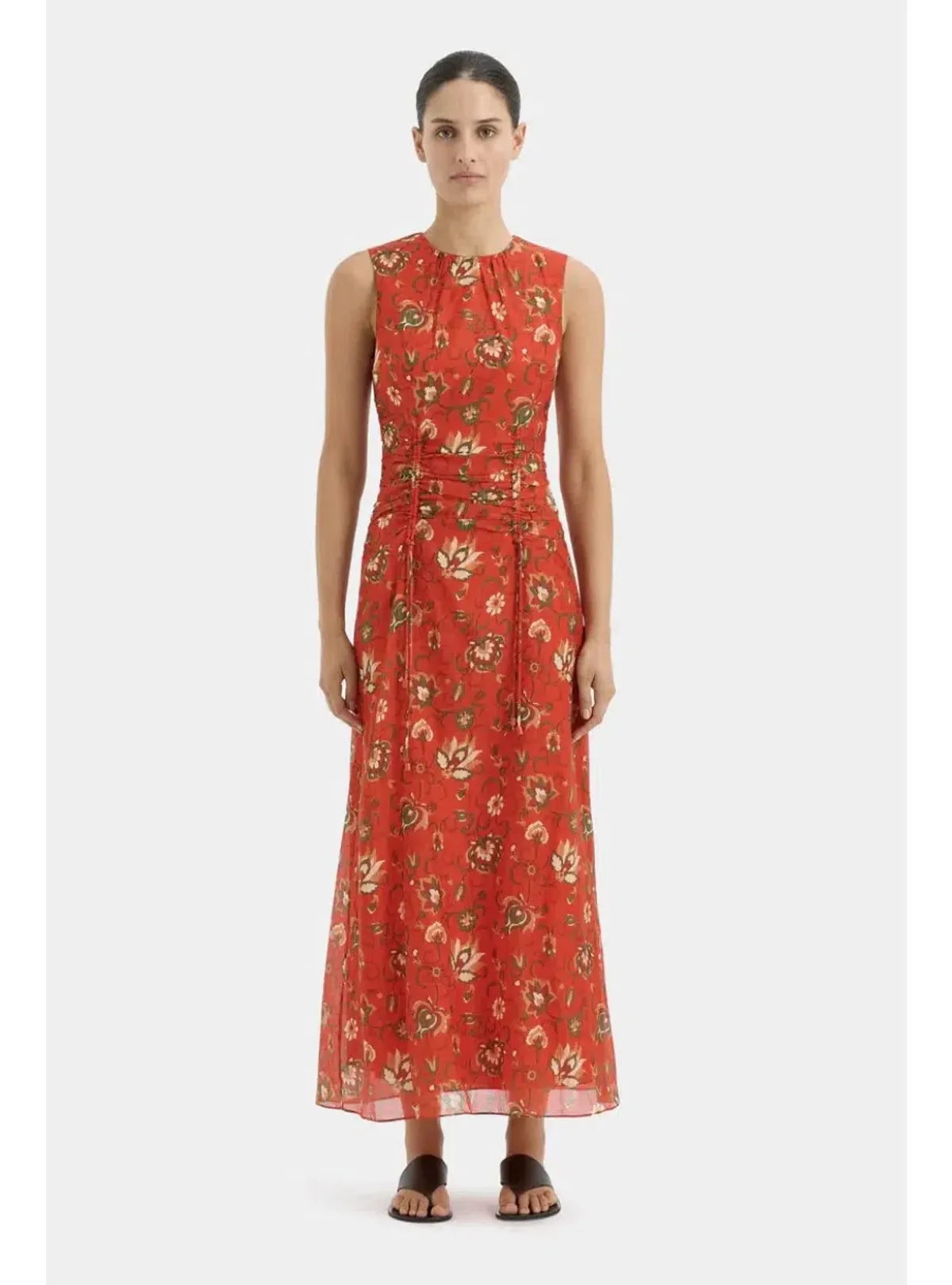 Sir the Label Reyes Dress Red Floral Size 8 - Image 1