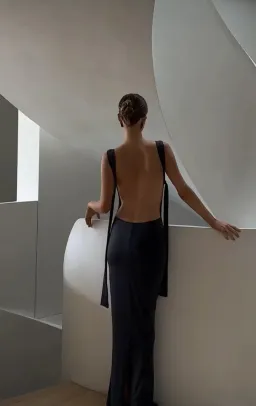 Effie Kats Helena Gown Black Size S/ AU 8 for rent on The Volte - image 6