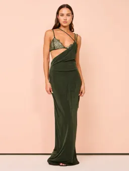 Tojha Alberta Dress in Pesto Size 8 for rent on The Volte - image 2