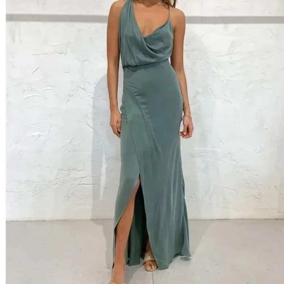 One Fell Swoop Muse Maxi Dress Viridian Size 12 for rent on The Volte - main image