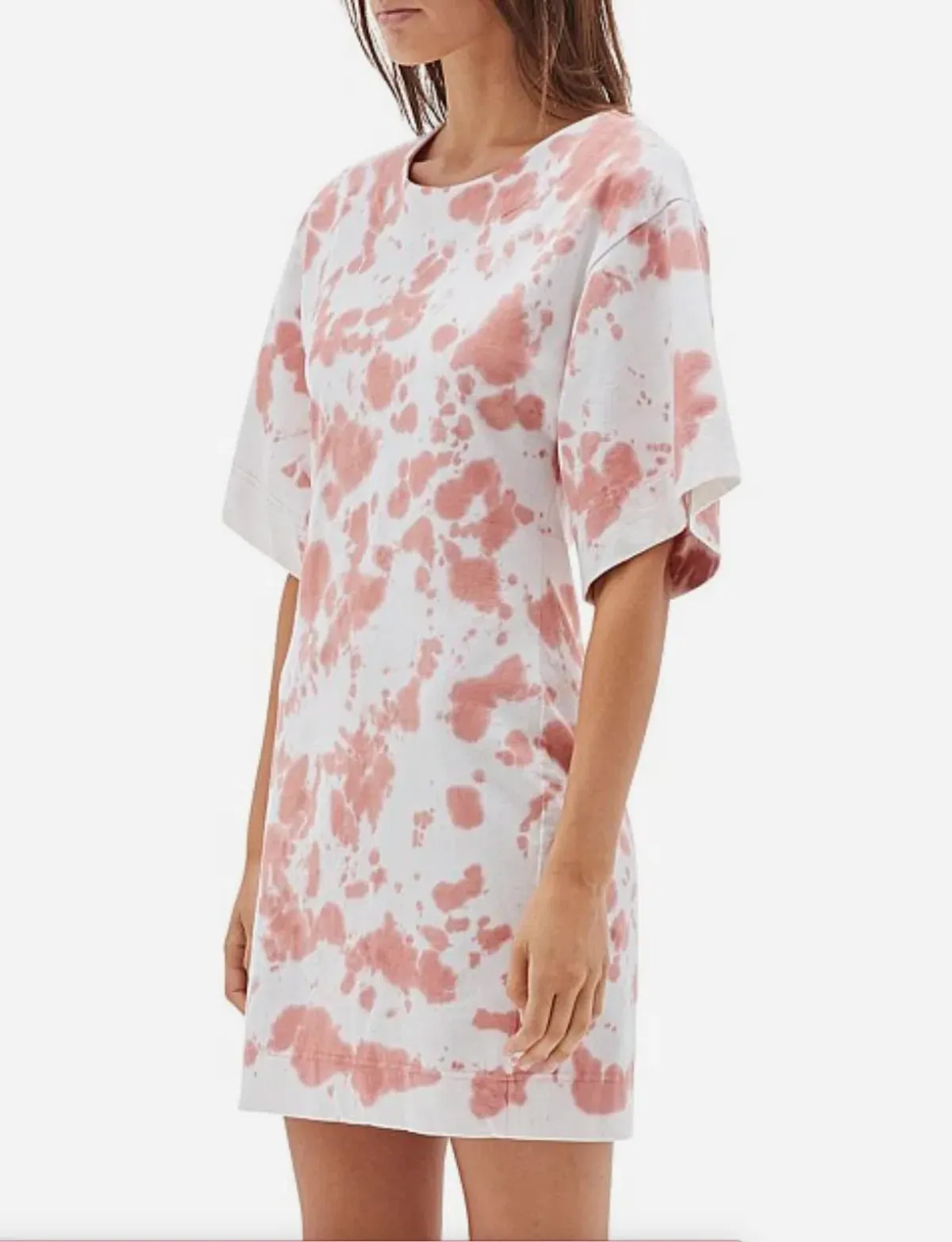 Bassike Double Jersey S/S Tie Dye Dress Print Size XS / AU 6 - Image 3