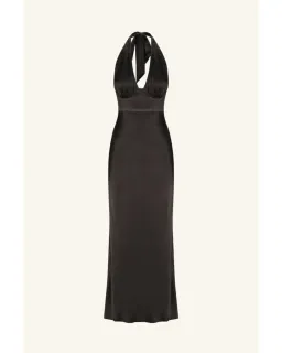 Shona Joy La Lune Halter Midi Dress Black Size AU 8 for rent on The Volte - image 5
