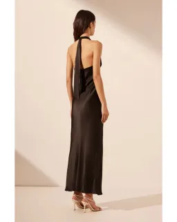 Shona Joy La Lune Halter Midi Dress Black Size AU 8 for rent on The Volte - image 4