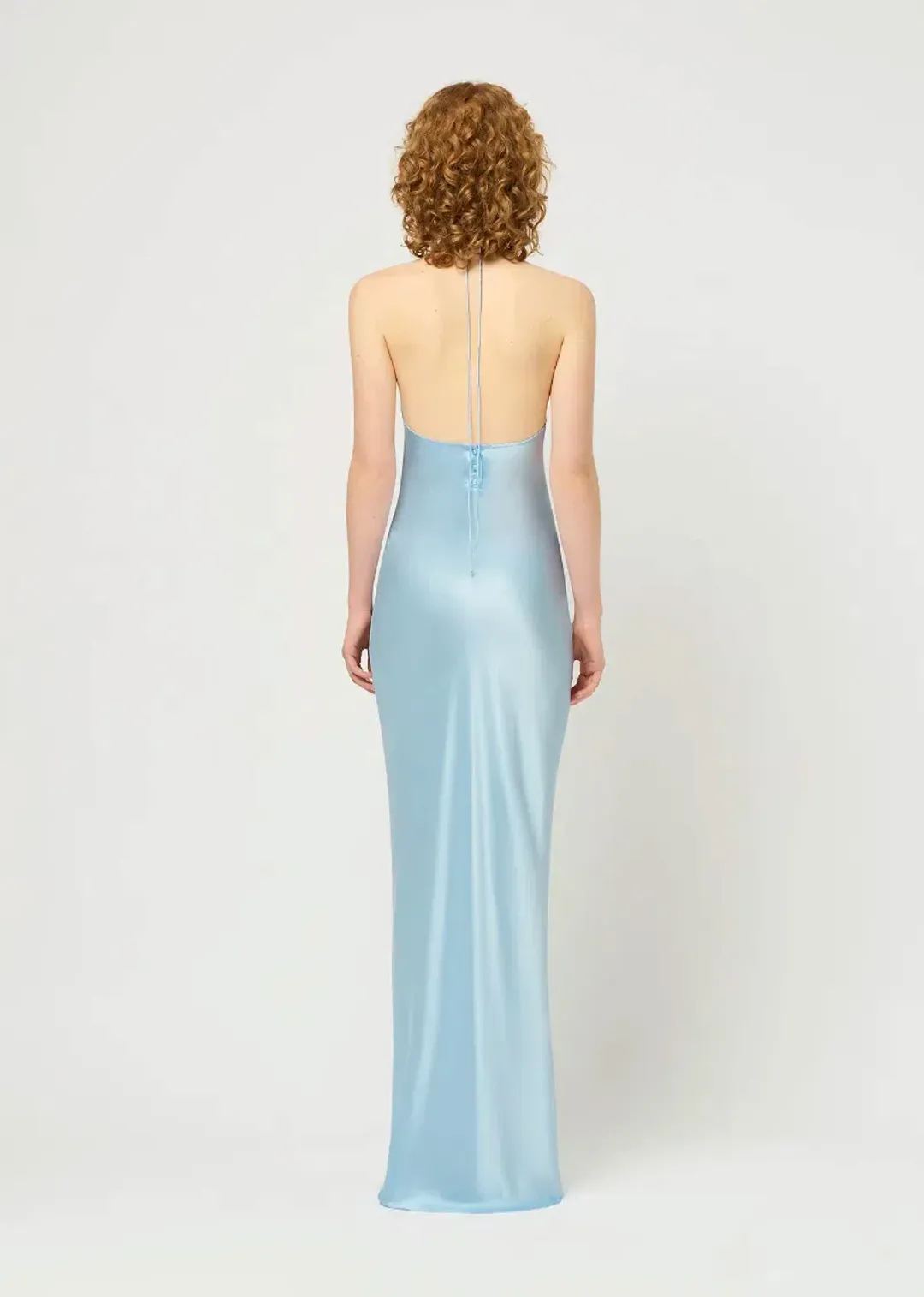 Maison Essentiele Halter Neck Dress Powder Blue Size XS / AU 6 for rent on The Volte - main image