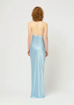 Maison Essentiele Halter Neck Dress Powder Blue Size XS / AU 6 for rent on The Volte - image 3