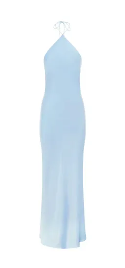 Maison Essentiele Halter Neck Dress Powder Blue Size XS / AU 6 for rent on The Volte - image 4