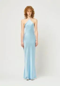 Maison Essentiele Halter Neck Dress Powder Blue Size XS / AU 6 for rent on The Volte - image 1