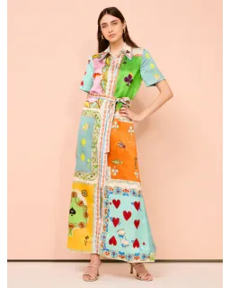 Alemais Rummy Shirt Dress Multi Size AU 16 for rent on The Volte - image 1