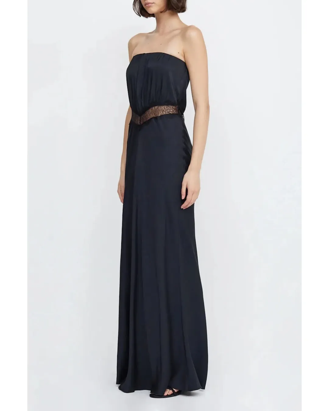Bec & Bridge Spencer Lace Strapless Maxi Dress Black Size S / AU 8 for rent on The Volte - main image
