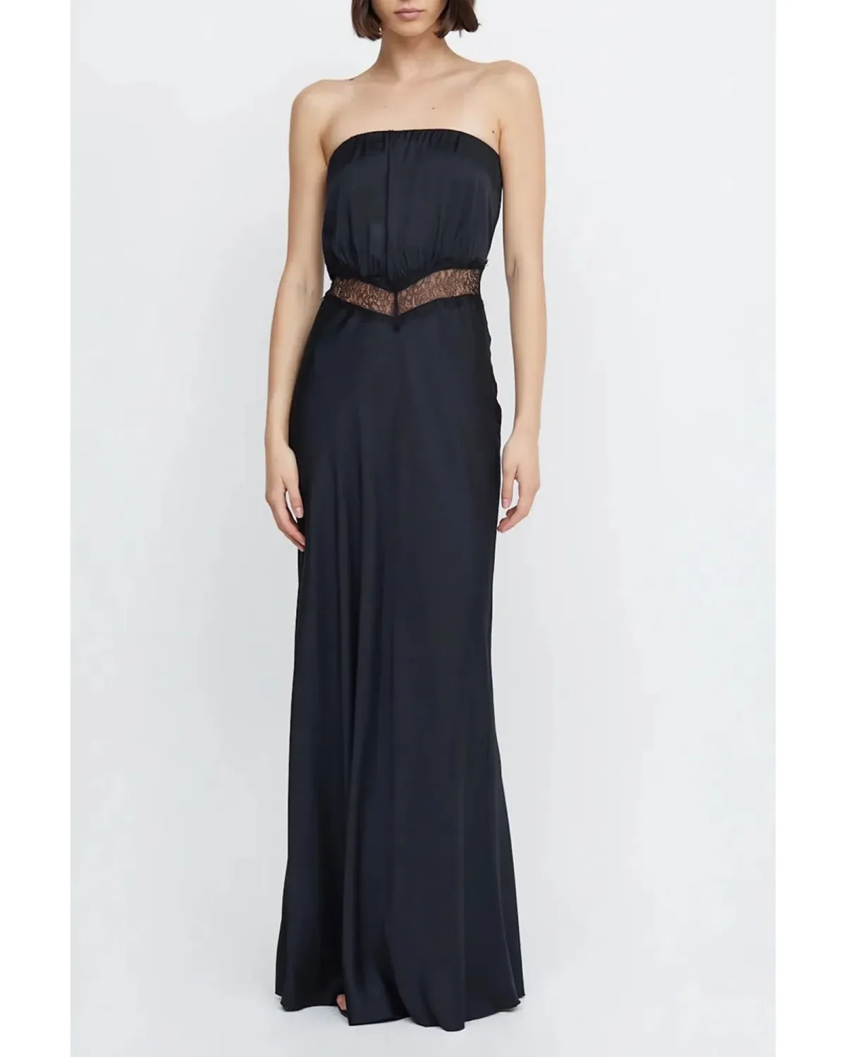 Bec & Bridge Spencer Lace Strapless Maxi Dress Black Size S / AU 8 for rent on The Volte - main image